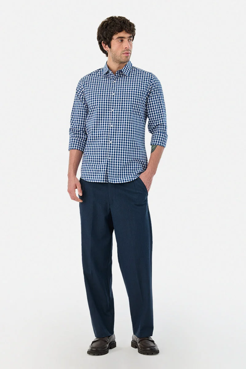 SNITCH Slim Fit Stretch Checks Shirt